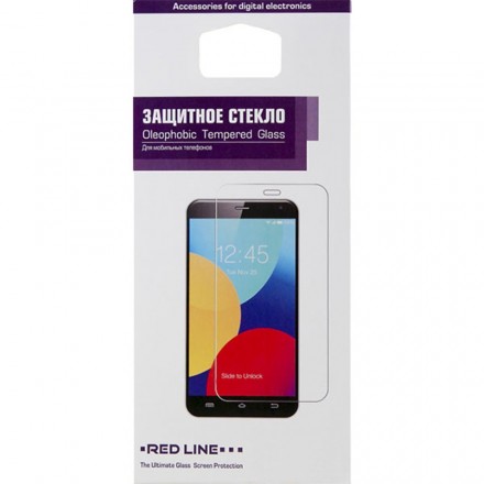 Защитное стекло Red Line для Vivo Y91C tempered glass, черный