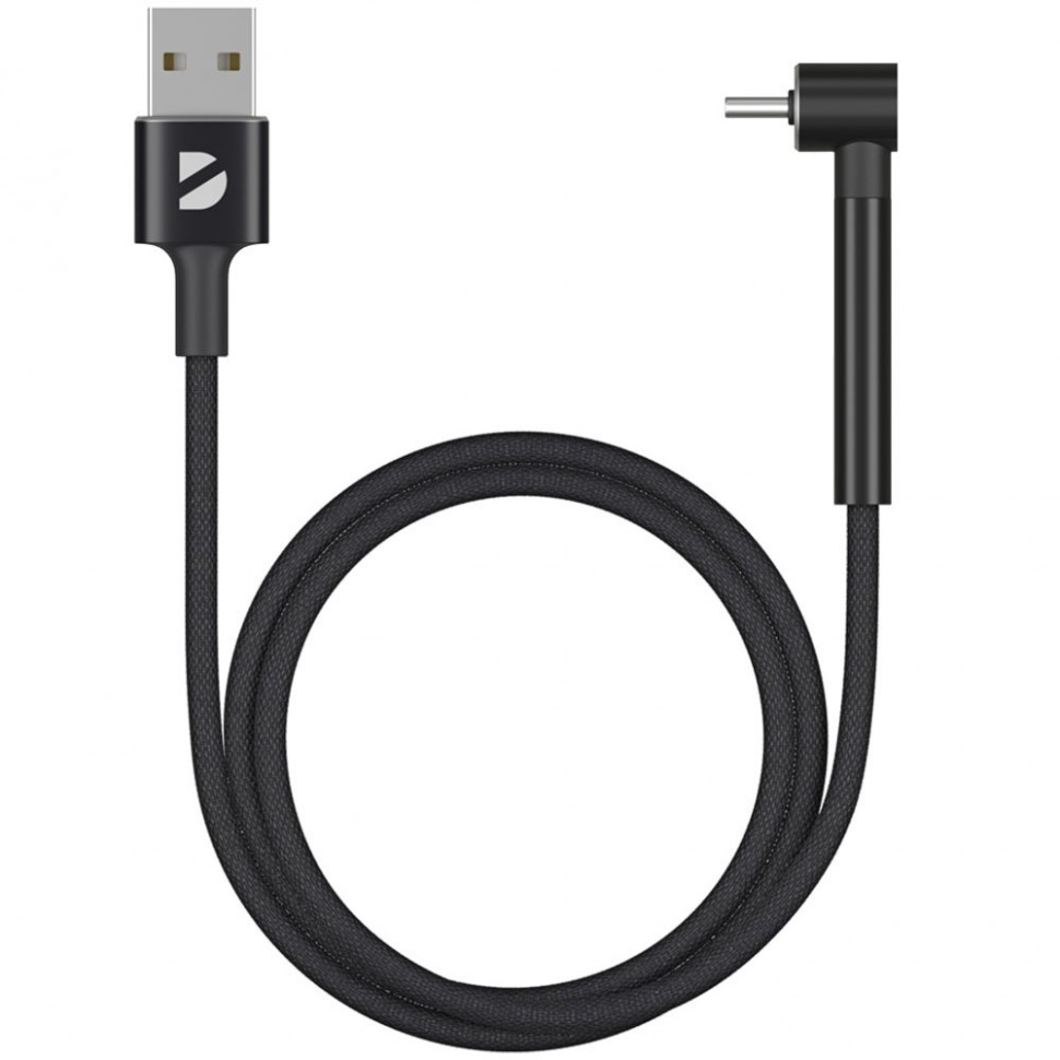 Кабель Deppa Stand USB-A-USB-C, 1 м, чёрный Кабель Deppa Stand USB-A-USB-C, 1 м, чёрный