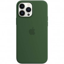 Чехол для смартфона Apple iPhone 13 Pro Max Silicone Case MagSafe, зелёный клевер