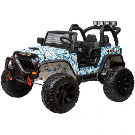 Детский электромобиль Toyland Jeep 24V JC666 хаки синий краска