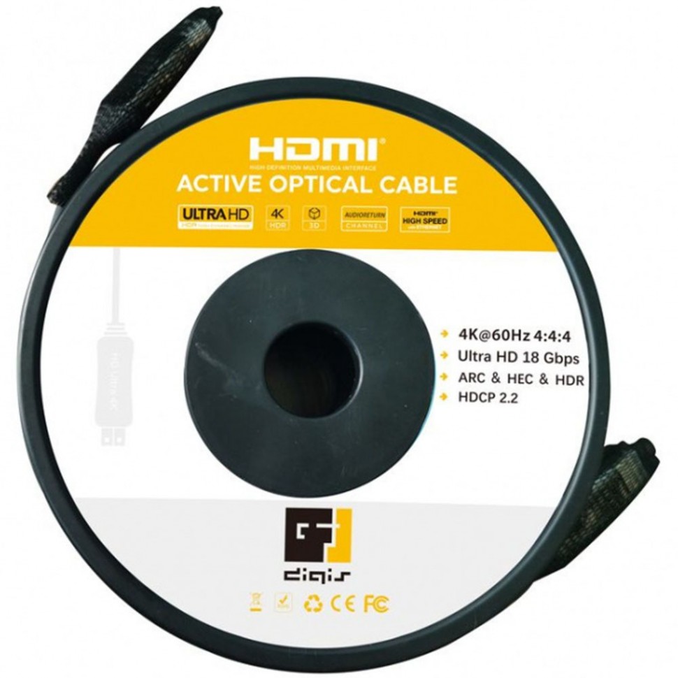 Кабель Digis DSM-CH10-AOC (HDMI - HDMI, 10 м) Кабель Digis DSM-CH10-AOC (HDMI - HDMI, 10 м)