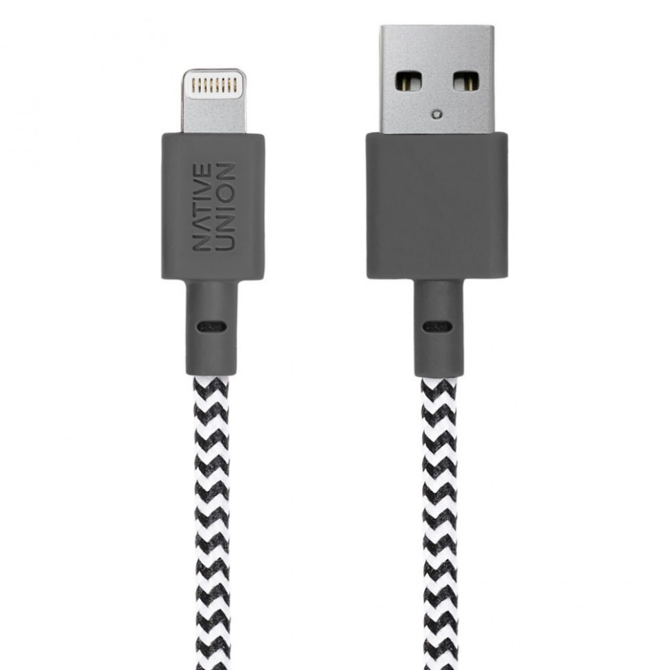 Кабель Native Union BELT-L-ZEB-3 Belt Cable, 3 м, зебра Кабель Native Union BELT-L-ZEB-3 Belt Cable, 3 м, зебра