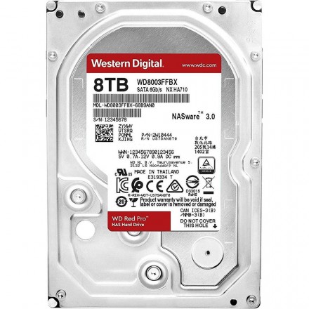 Внутренний HDD накопитель Western Digital 8TB 6GB/S 256MB RED PRO WD8003FFBX