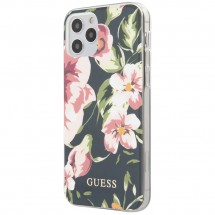 Чехол для смартфона Guess Flower Shiny N.3 для iPhone 12/12 Pro, тёмно-синий