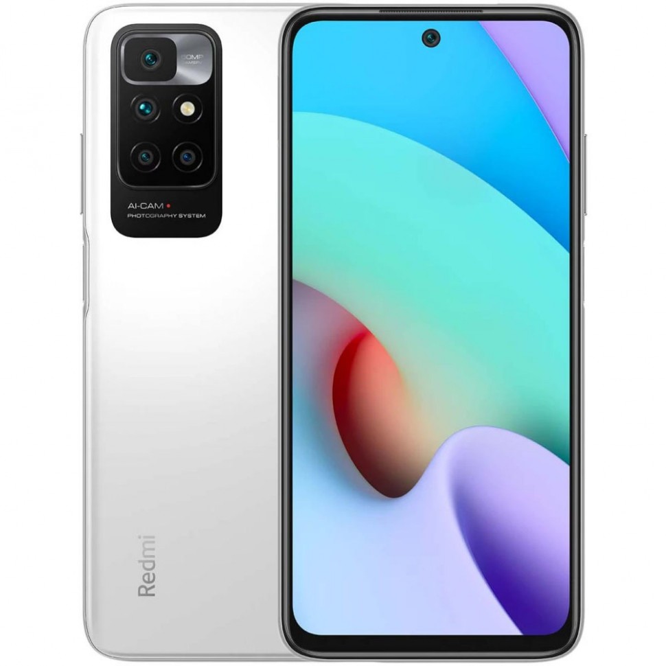 Смартфон Xiaomi Redmi 10 64 ГБ белая галька Смартфон Xiaomi Redmi 10 64 ГБ белая галька