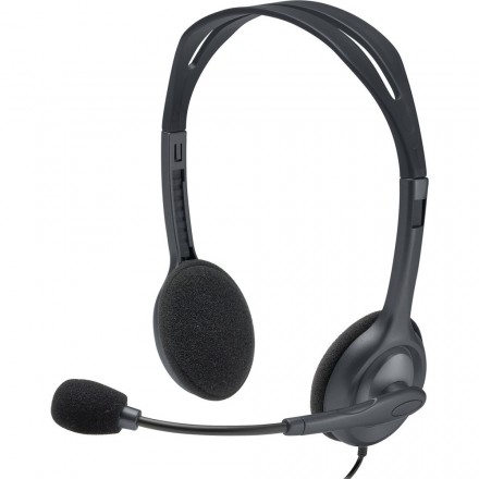 Компьютерная гарнитура Logitech Stereo Headset H111 Grey (981-000593)