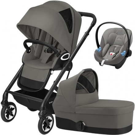 Детская коляска Cybex Talos S Lux BLK 3 в 1 Soho Grey