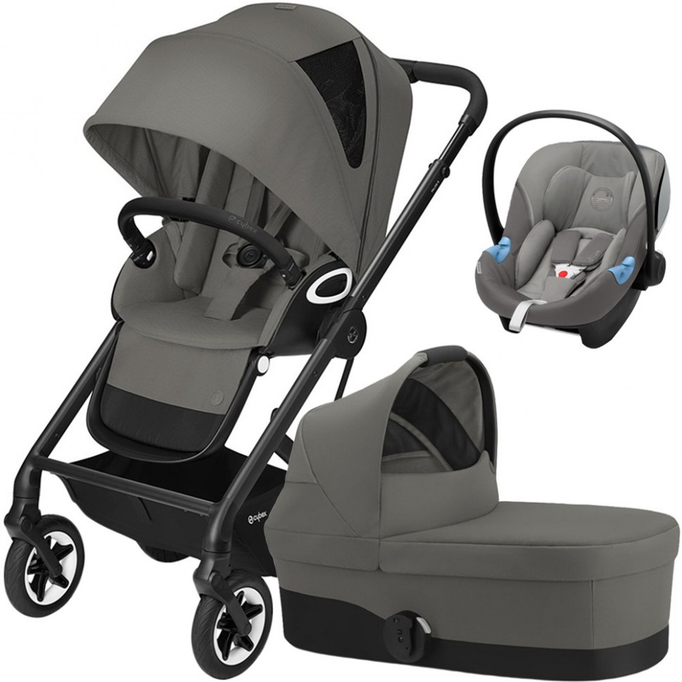 Детская коляска Cybex Talos S Lux BLK 3 в 1 Soho Grey