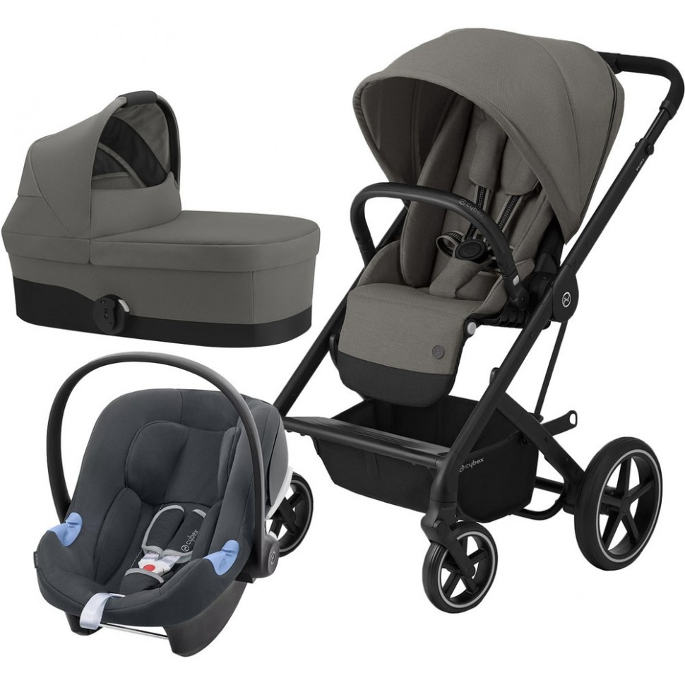 Детская коляска Cybex Balios S Lux BLK 3 в 1 Soho Grey
