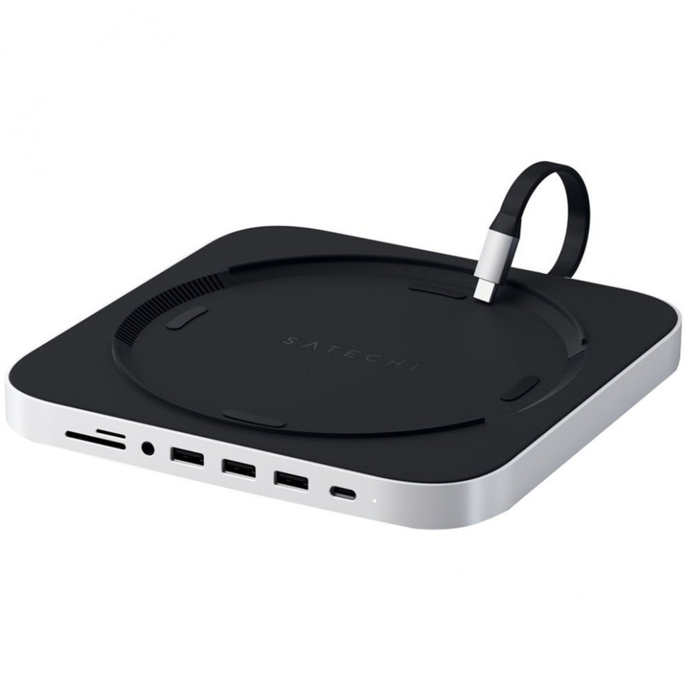 Подставка и концентратор Satechi Mac Mini Stand & Hub для Mac Mini, серебристый Подставка и концентратор Satechi Mac Mini Stand & Hub для Mac Mini, серебристый
