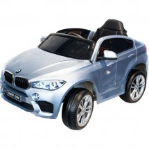 Детский электромобиль Toyland BMW X6M mini серебристый