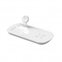 Беспроводное зарядное устройство Deppa 3 в 1: iPhone, Apple Watch, Airpods 17.5Вт, белый