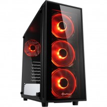 Корпус Sharkoon TG5 red led черный