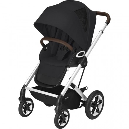 Детская коляска Cybex Talos S Lux SLV Deep Black с дождевиком