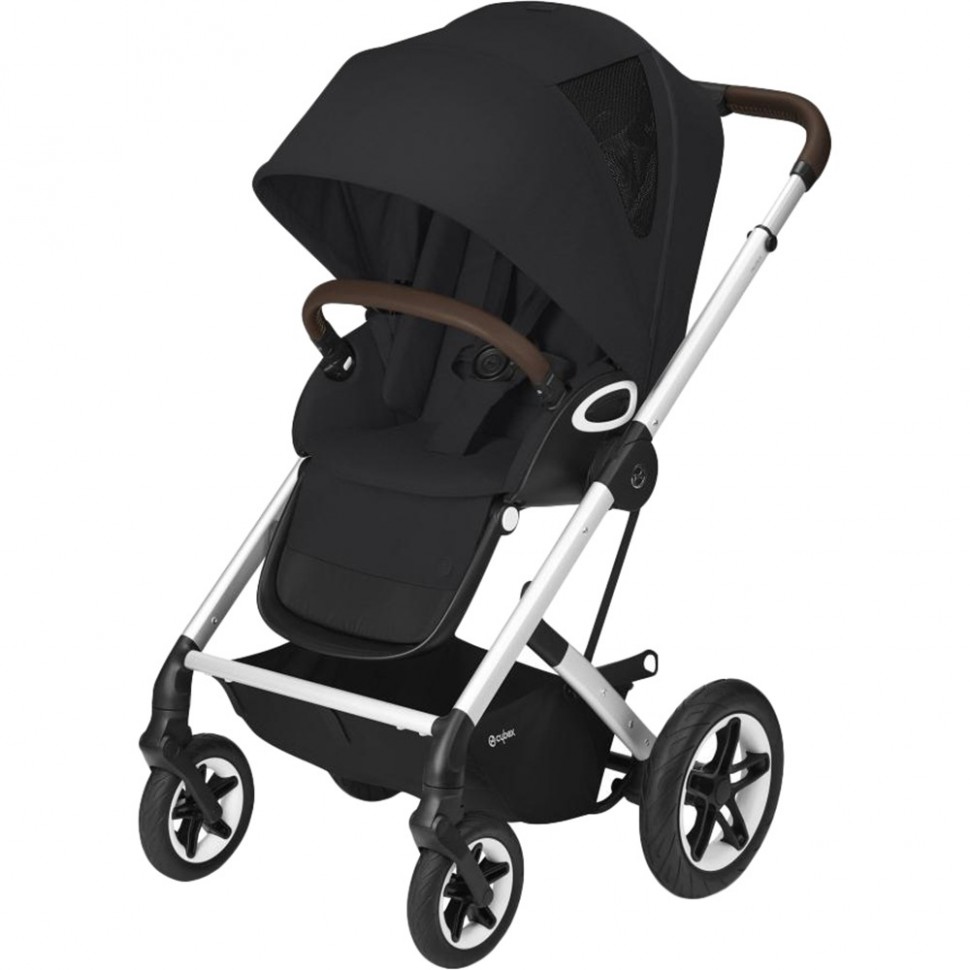 Детская коляска Cybex Talos S Lux SLV Deep Black с дождевиком Детская коляска Cybex Talos S Lux SLV Deep Black с дождевиком