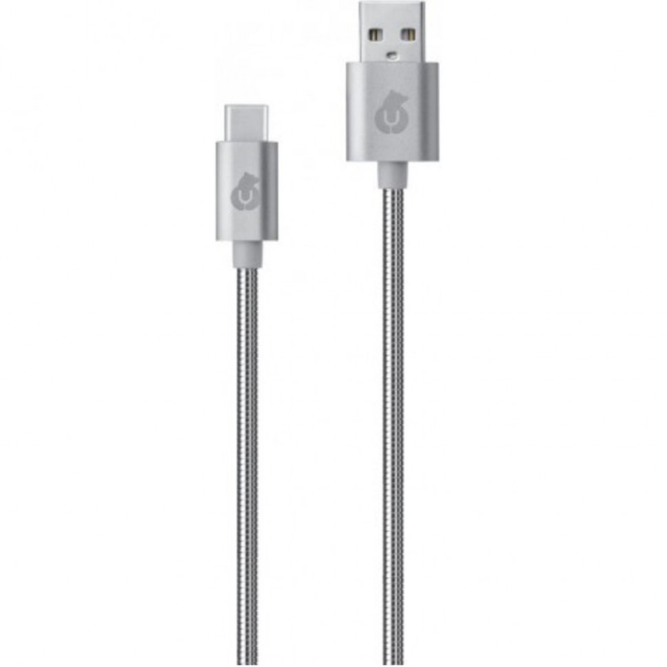 Кабель uBear Force USB-C USB-A DC08SL01-AC, серебристый Кабель uBear Force USB-C USB-A DC08SL01-AC, серебристый
