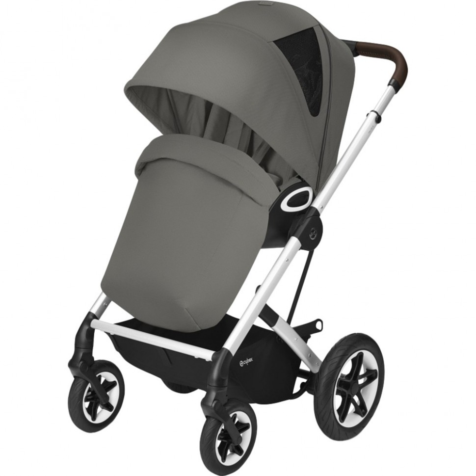 Детская коляска Cybex Talos S Lux SLV Soho Grey с дождевиком