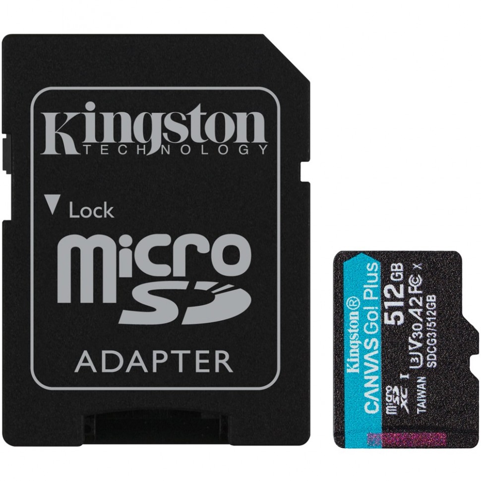 Карта памяти Kingston Canvas Go Plus 512GB с адаптером Карта памяти Kingston Canvas Go Plus 512GB с адаптером