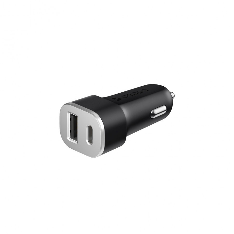 Зарядное устройство Deppa 11293 (USB Type-C, USB A QC 3.0), черный Зарядное устройство Deppa 11293 (USB Type-C, USB A QC 3.0), черный