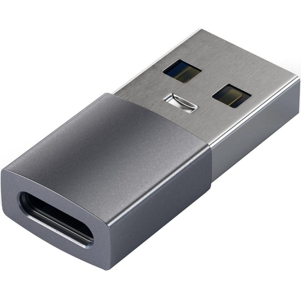 Переходник Satechi ST-TAUCM USB Type-A - USB Type-C, серый космос Переходник Satechi ST-TAUCM USB Type-A - USB Type-C, серый космос