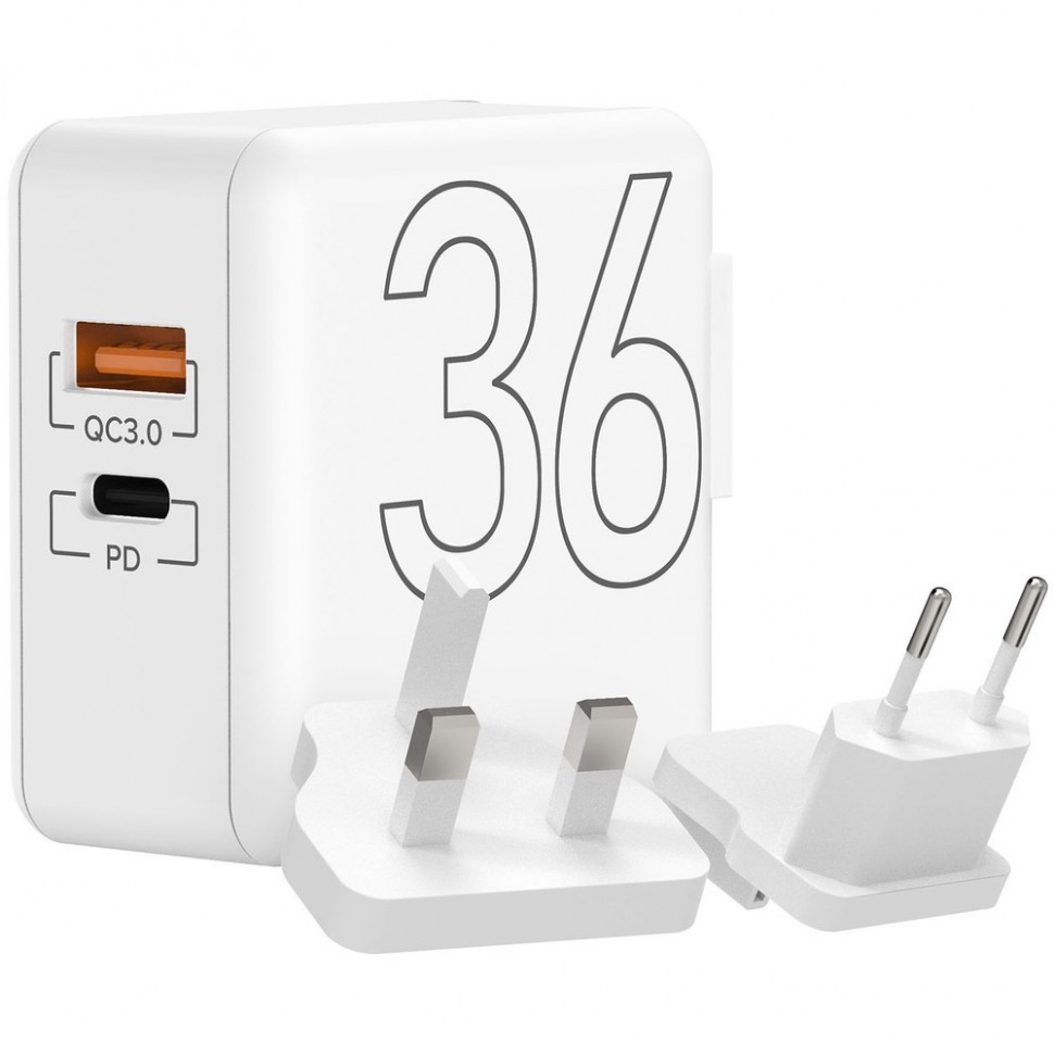 Зарядное устройство Lyambda LT36-WT (USB Type-C, USB-A), белый Зарядное устройство Lyambda LT36-WT (USB Type-C, USB-A), белый