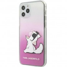 Чехол для смартфона Karl Lagerfeld Choupette Gradient для iPhone 12/12 Pro, розовый