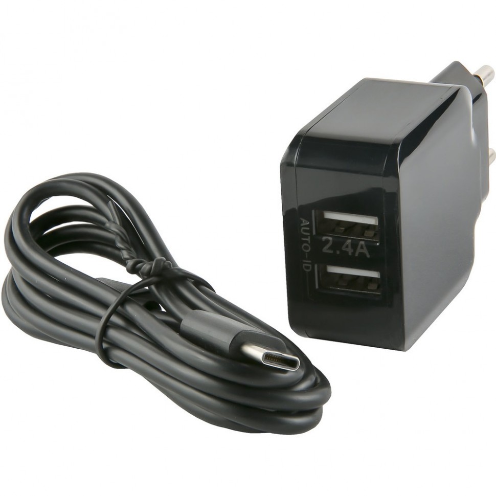 Зарядное устройство Red Line NC-2.4A (2 USB), черный Зарядное устройство Red Line NC-2.4A (2 USB), черный