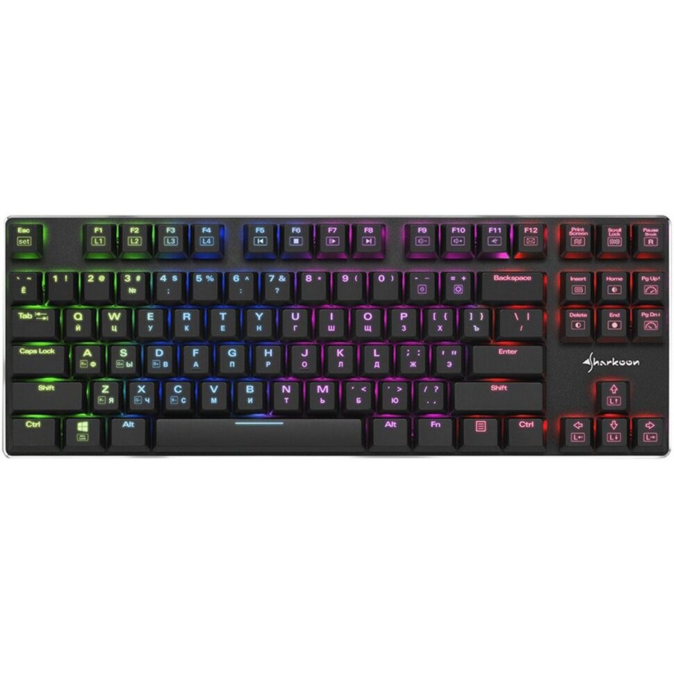 Клавиатура Sharkoon PureWriter TKL RGB Kailh Blue switches Клавиатура Sharkoon PureWriter TKL RGB Kailh Blue switches