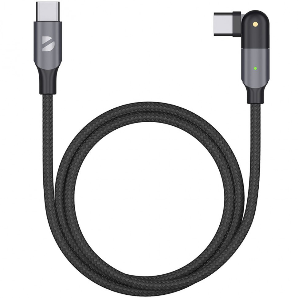 Кабель Deppa USB-C-USB-C, поворотный, 1.2 м, чёрный Кабель Deppa USB-C-USB-C, поворотный, 1.2 м, чёрный